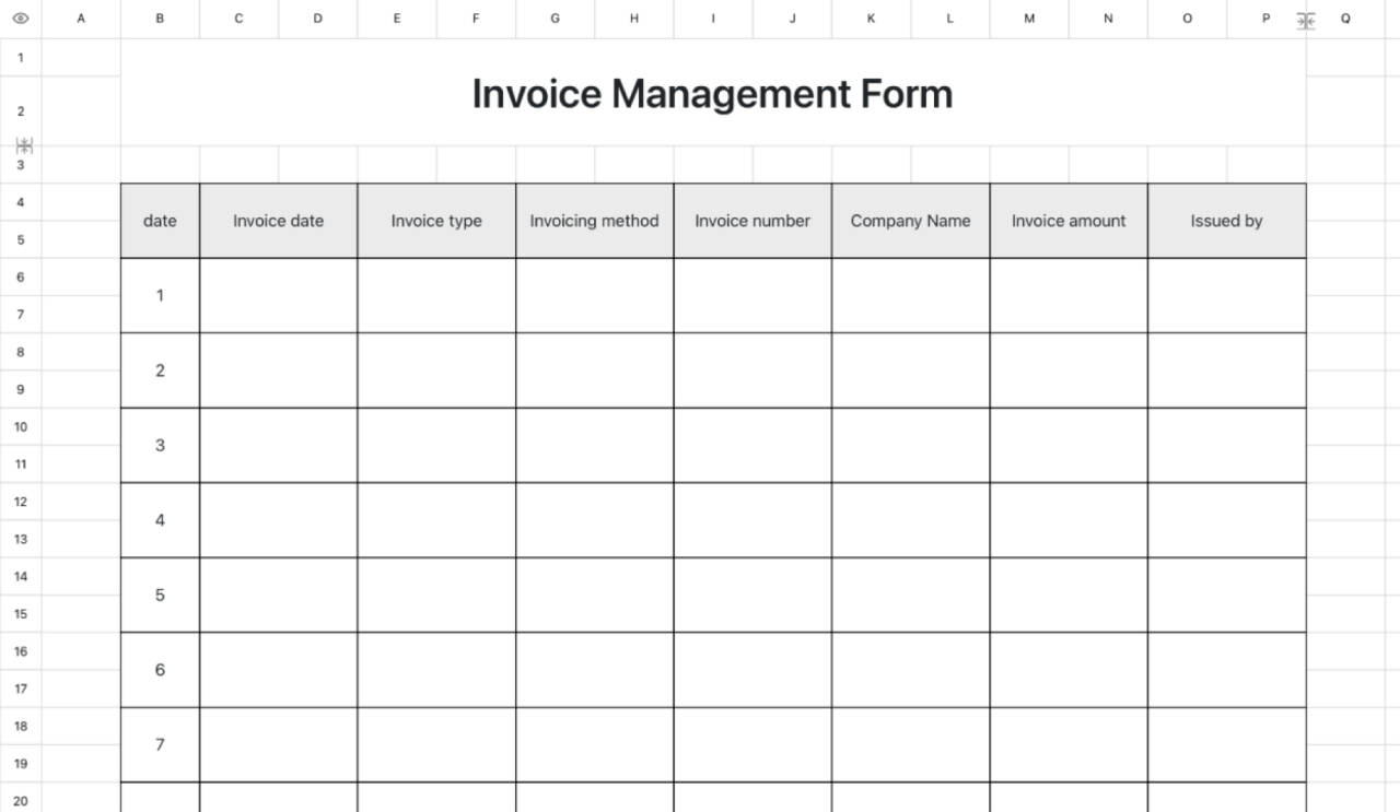 Invoice Management Form
